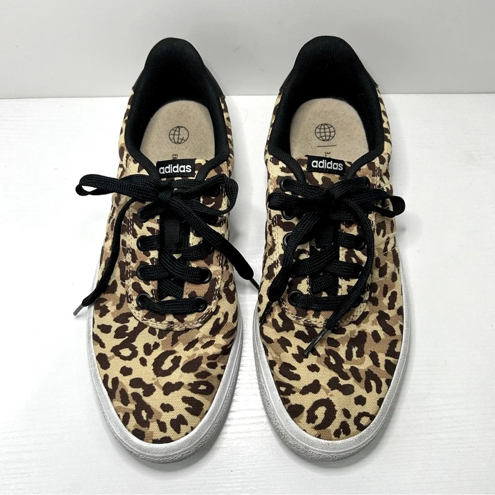 Adidas x FARM Rio Vulcraid3R Hazy Beige Leopard Print Skate Shoe Size 8